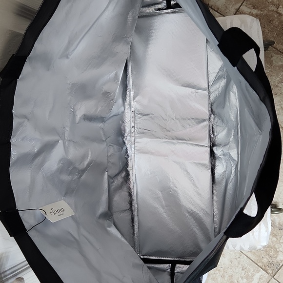 NWT, Soma Black, Silver Tote, Large, Light Weight, Travel - Picture 6 of 9